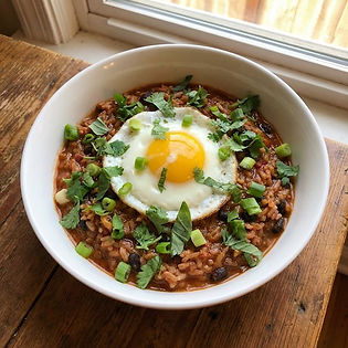 Red Curry Crispy Rice and Fried Egg