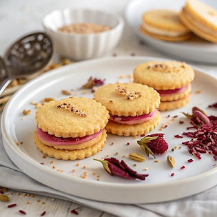 Hibiscus Caramel Biscuits