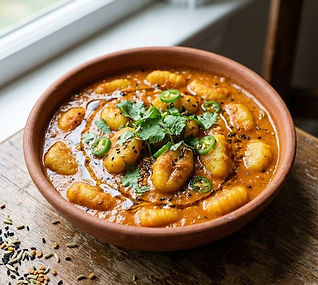 Gnocchi with Bengali Tomato Sauce