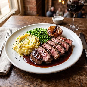 Sirloin Steak with Ouzo Potatoes