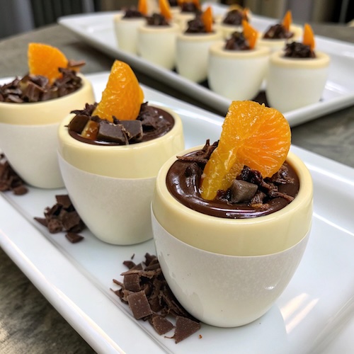 Chocolate Orange Mousse Cups