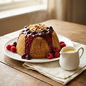 Bakewell Tart Steamed Pudding