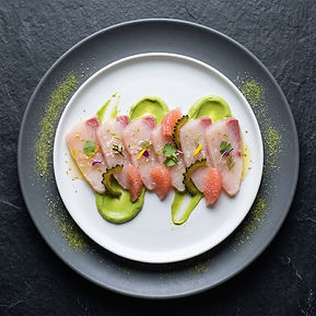 Bitter Hamachi Crudo, Pomelo