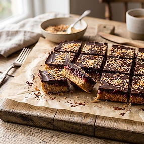 Cherry and Coconut Flapjacks