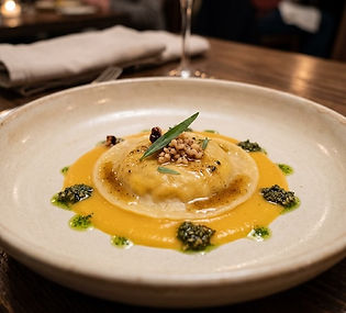 Lamb Testicle & Walnut Raviolo