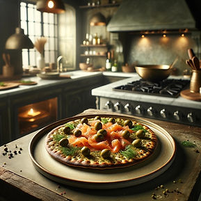 Smoked Salmon Rillettes with Lavash and Olive Chimichurri