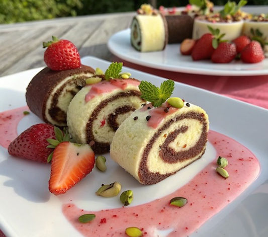 Chigs' Strawberry & Cream Mini Rolls