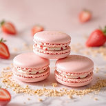Strawberry Shortcake Macarons