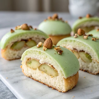 Pear and Hazelnut Iced Buns