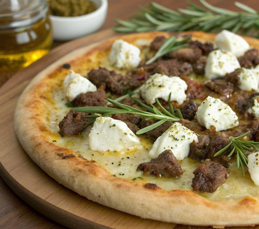 Lamb and Rosemary Pizza