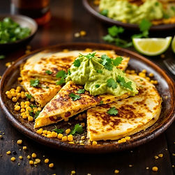 Cheese Quesadilla with Hatch Chili and Corn Salsa