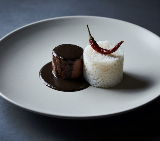 Mole Negro with Dashi Rice