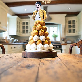 Chocolate, Coconut and Caramel Croquembouche