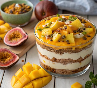 Ginger Mango and Passion Fruit Trifle