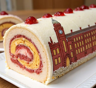 Cherry Marshmallow Swiss Roll