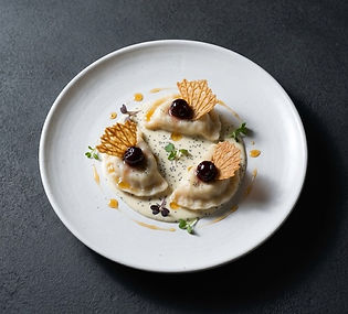 Ricotta Vareniki, Sour Cherry & Poppy