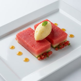 Compressed Watermelon Tomato Salad