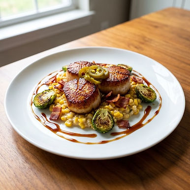 Easy Pan-Seared Scallops with Crispy Bacon