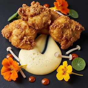 Mushroom Nuggets with Pickled Shimeji