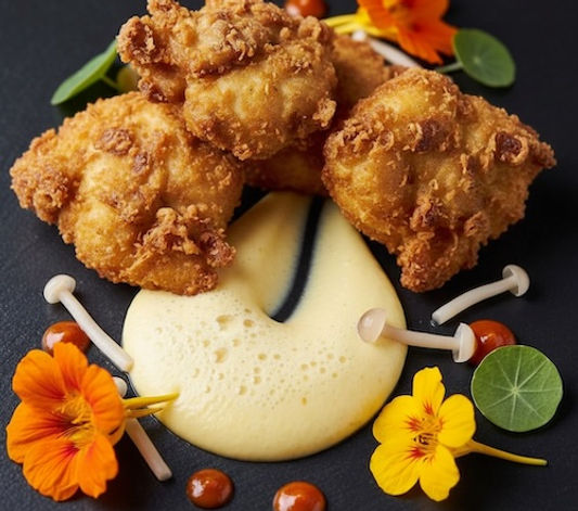 Mushroom Nuggets with Pickled Shimeji