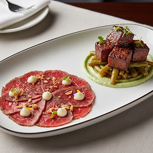 Carpaccio and Shaking Beef Duo