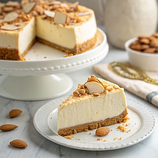 Baked Amaretto Cheesecake with Homemade Amaretti Base