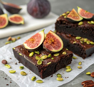Fig and Pistachio Chocolate Brownies