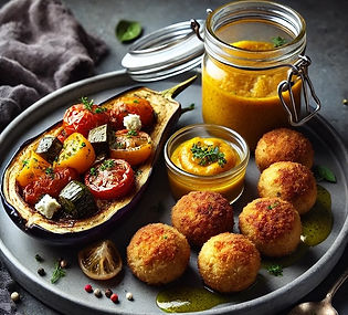 Meatball Croquette with Sweet and Sour Sauce