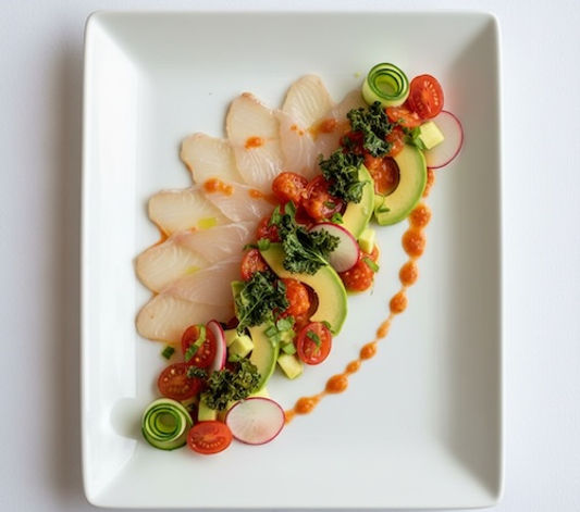 Cured Snapper with Tomato Salad