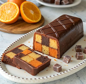 Hermine's Chocolate and Orange Battenberg