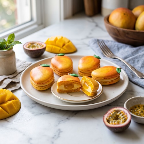 Mango Macarons