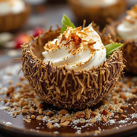 Coconut and Passionfruit Meringue Nests
