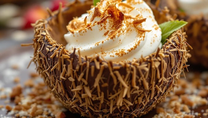 Coconut and Passionfruit Meringue Nests