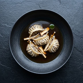 Mushroom Wontons in Broth