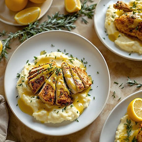 Roast Chicken with Lemon Avgolemono Sauce