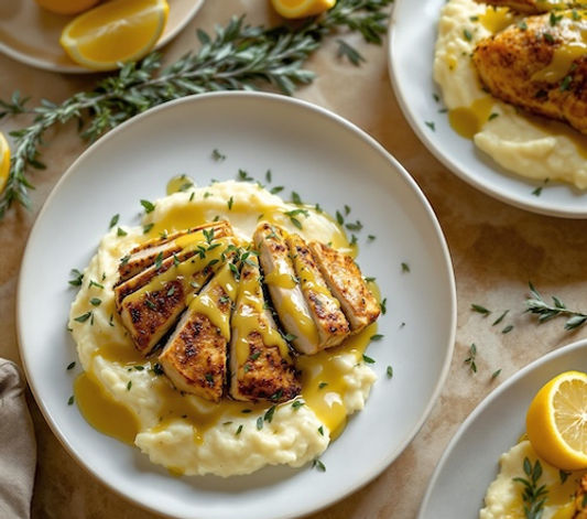 Roast Chicken with Lemon Avgolemono Sauce