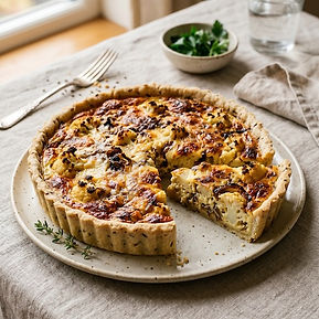 Roasted Cauliflower & Onion Quiche