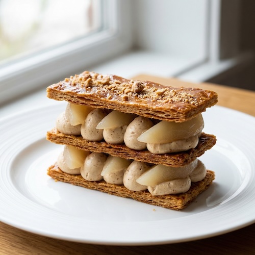 Poached Pear Millefeuille
