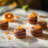 Chocolate Brigadeiro Orange Macarons