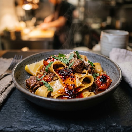 Pappardelle w/ Lamb Neck, Urfa Oil