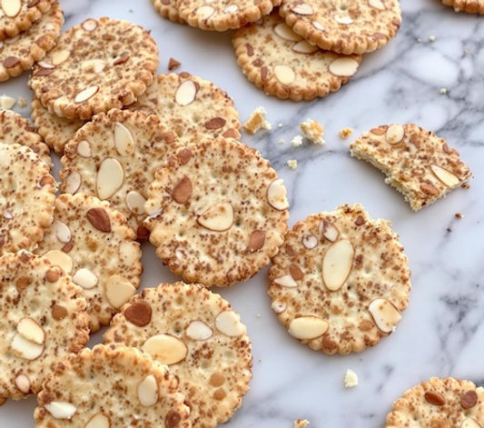 Spicy Almond Crackers with Ras el Hanout