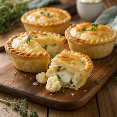 Garlic Cheesy Cauliflower Pies