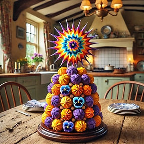 White Chocolate and Raspberry Croquembouche