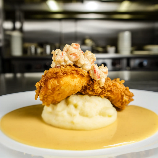 Fried Chicken with Crab Sauce MasterChef