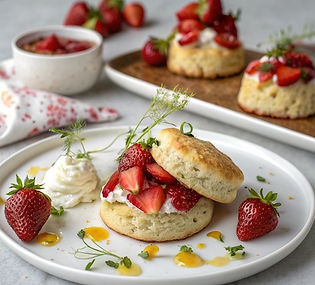 Strawberry and Chamomile Scones