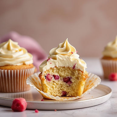 Rhubarb and Custard Cupcakes