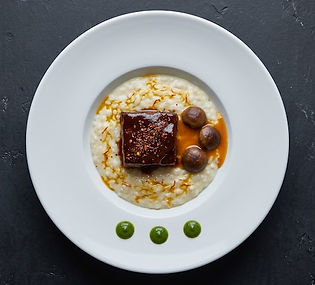 Beef Cheek with Rice Soubise
