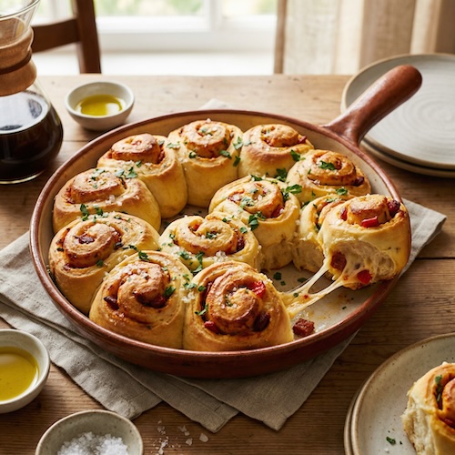 Tear and Share Bread with Harissa and Chorizo