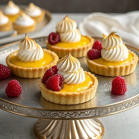 Lemon & Raspberry Meringue Pies