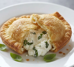 Poof: Fried Pizza Puff with Basil and Ricotta